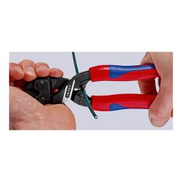 Knipex 7102200 Cortabulones Compacto 200 mm, Corte Fácil de Grandes Secciones, Filos Templados por Inducción, Mandíbulas de Precisión para Diversos Materiales