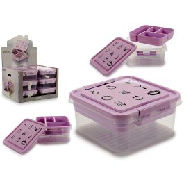 Caja de Joyas Gondol Transparente/Morado 24.5x11.5x26 cm, 5 L (12 Unidades)