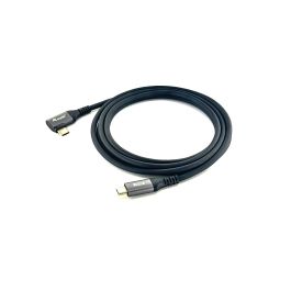 Equip Cable USB-C 2.0 Macho Macho Acodado 90° 100W Con Chip E-Mark Color Negro 3.0m Malla algodon trenzado Carcasa Conector Aluminio Precio: 10.50000006. SKU: B1CRQZFDAH