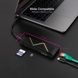 Nanocable Hub 8 en 1 USB-C con HDMI 4K, Ethernet, Lector de Tarjetas y Carga PD 100W - Compatible con Windows, Mac, Linux, Android Nanocable Hub 8 en 1 USB-C con HDMI 4K, Ethernet, Lector de Tarjetas y Carga PD 100W - Compatible con Windows, Mac, Linux, Android