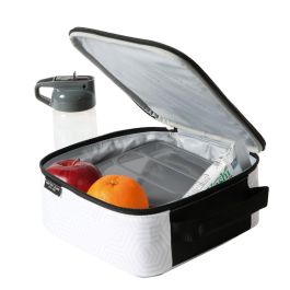 SAFTA Bolsa porta alimentos térmica Real Madrid con Tupper y Botella 650ml + 335ml