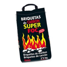 Super Foc Briquetas de carbón vegetal 2,5 kg 08006 - Gran poder calórico y duración prolongada