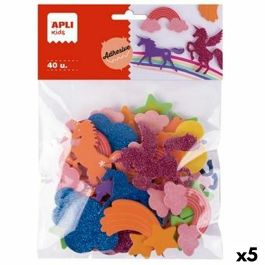 Goma Eva Apli Multicolor Goma Eva unicornios (40 Piezas) (5 Unidades)