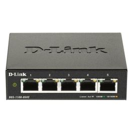 D-Link DGS-1100-05V2 Switch Smart Gestionable 5 Puertos Gigabit Ethernet Silencioso L2, Detección de Bucle y Diagnóstico de Cable