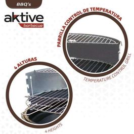 Barbacoa de carbón redonda aktive 51x51x82 cm Barbacoa de carbón redonda aktive 51x51x82 cm
