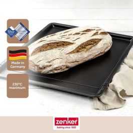 Zenker AABBG68774 - Juego de 2 bandejas extensibles para horno, negro metalizado, de 37 a 52 x 33 cm