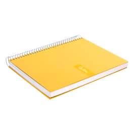 Liderpapel Cuaderno Espiral A4 Micro Crafty Tapa Forrada 120 Hojas 90gr Cuadro 5mm 4 Taladros Color Amarillo