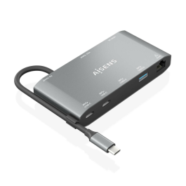 AISENS - USB-C DOCK 8 EN 1, USB-C A 1xHDMI, 1xVGA, 1xRJ45, 2xUSB-A, 2xUSB-C 5G, 1xUSB-C PD, GRIS, 20CM Precio: 30.68999956. SKU: B1HFE9L4AB