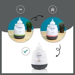 Babymoov Calienta biberones Tulipe Cream - Calentamiento rápido 3:30 min - Compatible con todos los materiales (silicona) - Parada automática