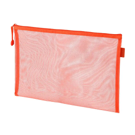 Liderpapel Bolsa zipper bag de poliéster transpirable multiusos DIN A4 naranja