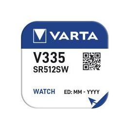 Pila de boton sr512sw - v335 varta 100mah (blister 1 unid.) ø5,8x1,25mm