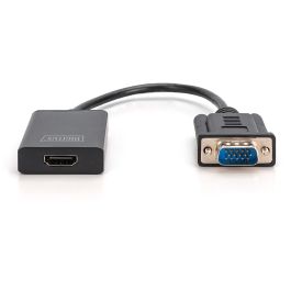 Digitus Convertidor VGA a HDMI Full HD 1080p Negro