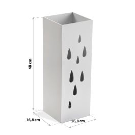 Paraguero Blanco Drops Versa 16.8x48 cm - Madera MDF Certificado FSC (2 Unidades)