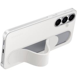 Samsung Funda Standing Grip para Galaxy S25 FE, Silicona Blanca con Soporte