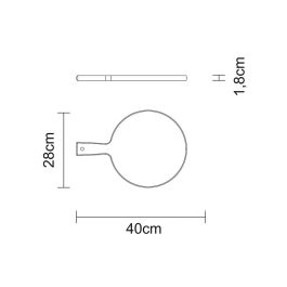 Tramontina Tabla para Pizza Redonda Madera de Teca Ø28 x 1,8 cm