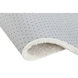 DKD Home Decor Alfombra Marfil Plateado Poliester 240 x 3 x 60 cm
