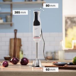 Bosch MSM4W221 Batidora de mano 600 W con 4 cuchillas afiladas, bol para mezclar, mini picadora y batidor, engranaje cerámico Bosch MSM4W221 Batidora de mano 600 W con 4 cuchillas afiladas, bol para mezclar, mini picadora y batidor, engranaje cerámico