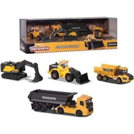 Caja de 4 vehículos de construcción Volvo en reproducciones en metal a escala 1/64 - Majorette Precio: 32.49999984. SKU: B1JWKSMDV4
