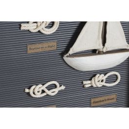 DKD Home Decor Cuadro Azul Marino Natural 4 x 45 x 59 cm (2 Unidades)