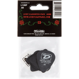 Dunlop Púas Lucky 13 Series Ii The Original 0,60 Mm Pack Surtido 6 Ud.