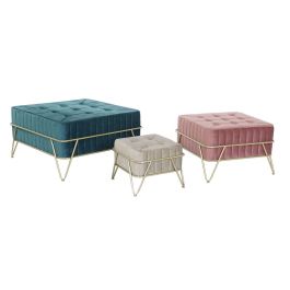 Descalzadora DKD Home Decor Multicolor 82 x 46 x 82 cm Set de 3