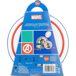 Vengadores CZ11304 Set Vajilla Comida Infantil 5 Piezas Plástico Bicolor Antideslizante Libre BPA y Apto Microondas Vengadores CZ11304 Set Vajilla Comida Infantil 5 Piezas Plástico Bicolor Antideslizante Libre BPA y Apto Microondas