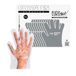Eurostil Plastico guantes desechables caja 100un Precio: 1.79000019. SKU: S4249719
