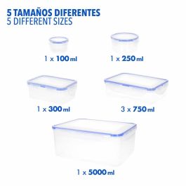 Set de Recipientes de Cocina Herméticos Apilables Max Home 29 x 12 x 20 cm 6 Unidades Set de Recipientes de Cocina Herméticos Apilables Max Home 29 x 12 x 20 cm 6 Unidades