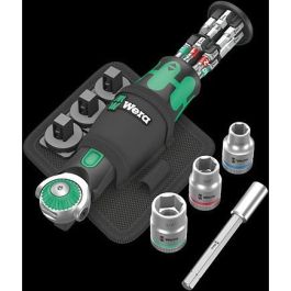 Wera 05004283001 Juego de vasos y puntas Zyklop Pocket Imperial Set 2, 18 piezas