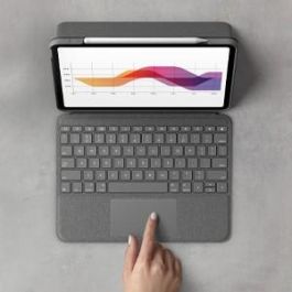 Logitech Slim Folio Teclado Bluetooth y Funda Protectora gris para Apple iPad Air de 10.9" (4ª Generación)
