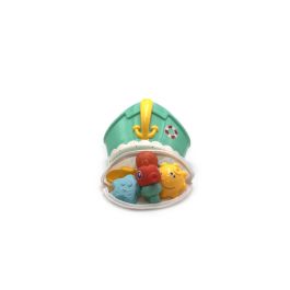 Tachan Juguetero de Baño con Accesorios: Barquitos, Moldes Animales, Caballito de Mar - Red Transpirable con Ventosas (+12 meses)