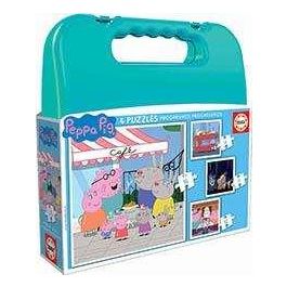 Puzzles progresivos 6-9-12-16 piezas peppa pig en maletin Puzzles progresivos 6-9-12-16 piezas peppa pig en maletin