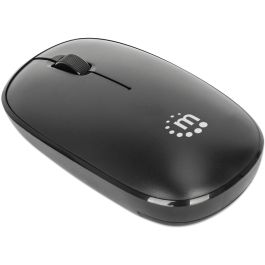 Manhattan MW3050 Ratón inalámbrico USB 3 botones, rueda de desplazamiento, óptico, 1200 DPI, ambidiestro, negro