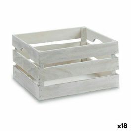 Caja Decorativa Blanco Madera 31 x 16 x 21 cm (18 Unidades) Caja Decorativa Blanco Madera 31 x 16 x 21 cm (18 Unidades)