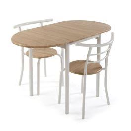 Conjunto de Mesa con 2 Sillas Versa Blanco 55 x 77 x 61 cm 60 x 87 x 60 cm Precio: 151.50000052. SKU: B15WW76ZGB