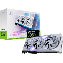 MSI NVIDIA GeForce RTX 5080 GAMING TRIO OC 16GB GDDR7 Tarjeta Gráfica con 3 Ventiladores PCIe 5.0 y DirectX 12 Ultimate Blanca Precio: 1507.94999949. SKU: B1DB8GFP45
