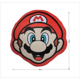 Mario Bros MAR3700891706629 Cojín 3D de Microfibra - Cara de Mario - 40 cm