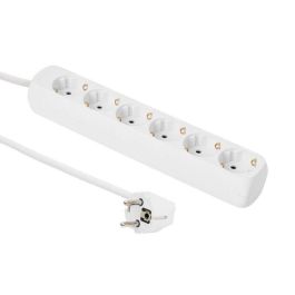 MicroConnect Regleta GRU0065WA de 6 Tomas Schuko, Cable 5M, Blanca