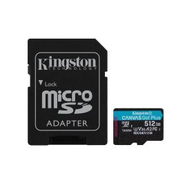 Tarjeta de Memoria Kingston CANVAS Go! Plus 512GB microSD XC con Adaptador/ Clase 10/ 200MBs Tarjeta de Memoria Kingston CANVAS Go! Plus 512GB microSD XC con Adaptador/ Clase 10/ 200MBs