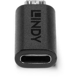 Lindy Adaptador USB 2.0 Tipo Micro-B a C para Conectar Cable USB Tipo C a Dispositivos Micro-B