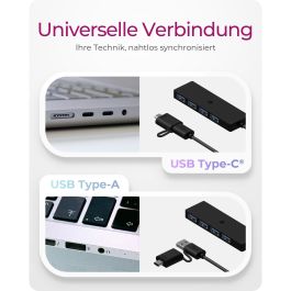 ICY BOX IB-HUB1424-C3 HUB USB-C a 4 Puertos USB 3.2