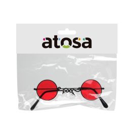 Gafas Halloween de Vampiro Rojas para Hombre Adulto - Estilo Clásico Redondo para Caracterización Tenebrosa y Misteriosa