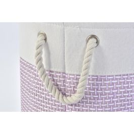 DKD Home Decor Cesta de Poliester para Decoración y Organización del Hogar, Set de 3 Piezas Surtidas (Lila, Rosa, Blanco), 40x40x49 cm DKD Home Decor Cesta de Poliester para Decoración y Organización del Hogar, Set de 3 Piezas Surtidas (Lila, Rosa, Blanco), 40x40x49 cm