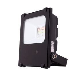 [1916-NS-HVFL20W-F-RGB] Foco Proyector LED 20W RGB IP65 con Mando a Distancia Orientable para Exterior 40.000H, Reemplaza 160W, Aluminio