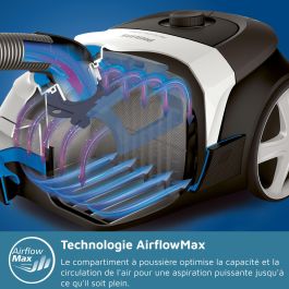 Philips XD6122/12 Aspirador cilíndrico con bolsa, 900 W, 4 L, Blanco polar