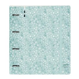 Safta Carpeblock PP Foam 4 Anillas 35mm con Recambio Light Blue Flowers 27x32x4 cm, para 3+ Años