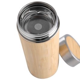 Day Termo 400 Ml Con Filtro para Té de Acero Inoxidable y Bambú