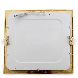 Placa LED 18W 1800Lm 2700ºK Cuadrada Dorado 50.000H [GL-CL-S18N-G-WW