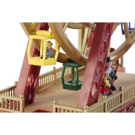 DKD Home Decor Noria Navidad Tradicional Led Resina Multicolor Movimiento Musical 49 x 38 x 17 cm