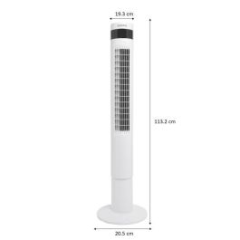 Ventilador de columna oceánica - 50W - Altura 110 cm - Oscilación automática - Control remoto - Temporizador - Blanco Ventilador de columna oceánica - 50W - Altura 110 cm - Oscilación automática - Control remoto - Temporizador - Blanco